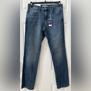 NWT Warp + Weft Men's 30 Medium Wash Blue ORD Chicago Straight Jeans